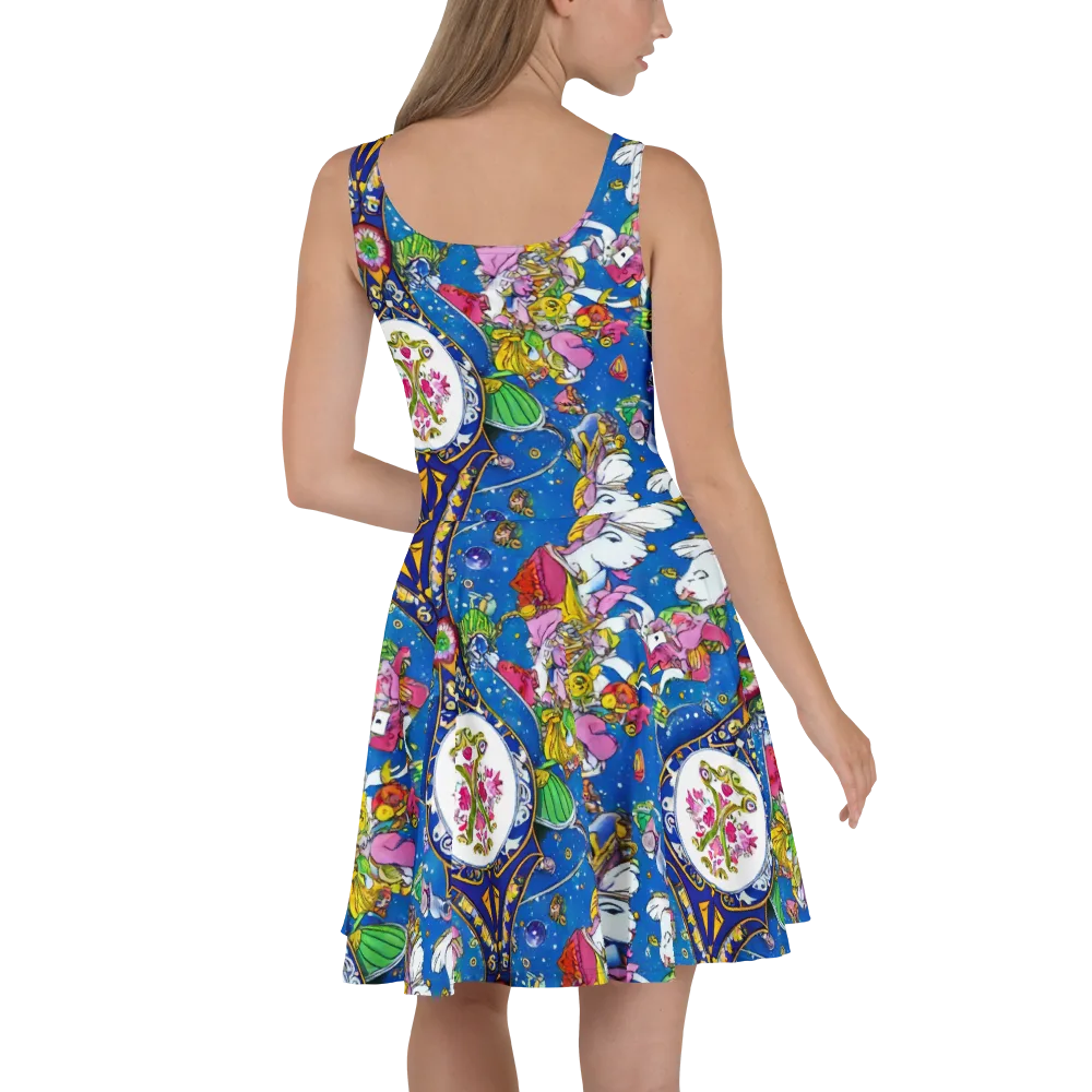 Galactic Masquerade on Skater Dress — Back