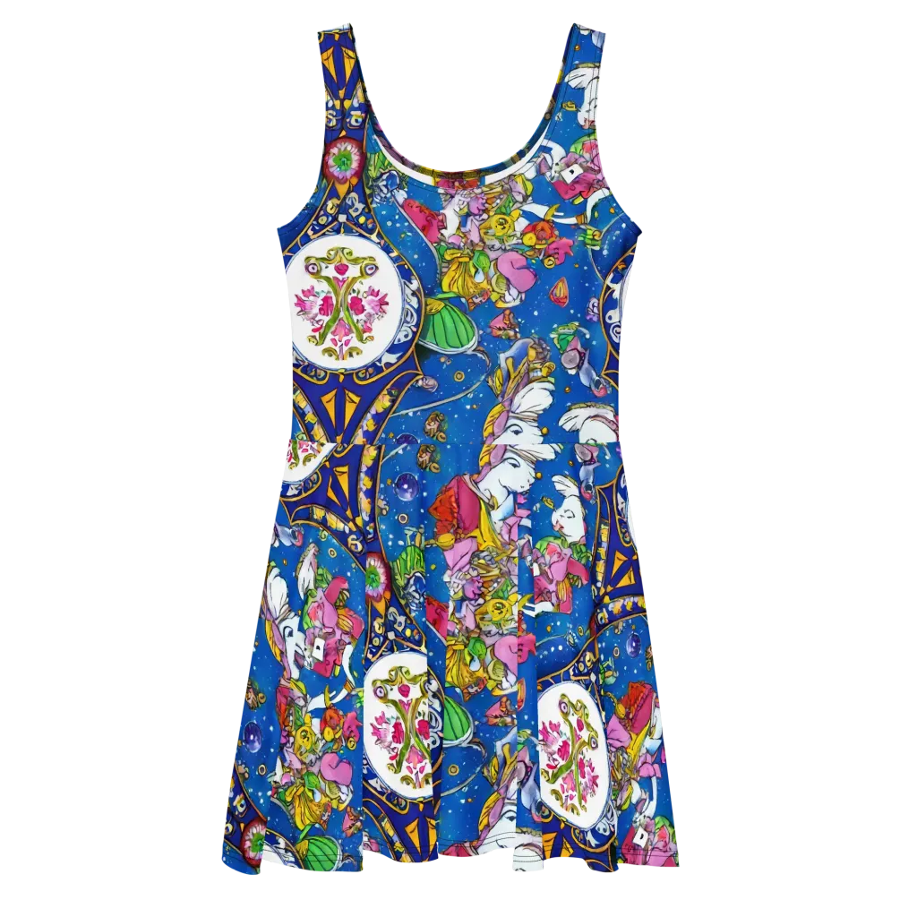 Galactic Masquerade on Skater Dress — Front