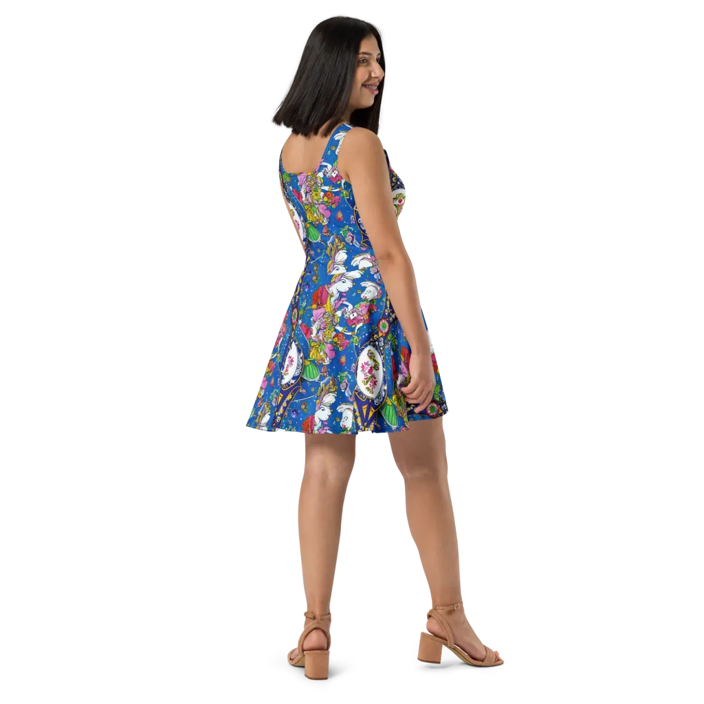 Galactic Masquerade on Skater Dress — Right