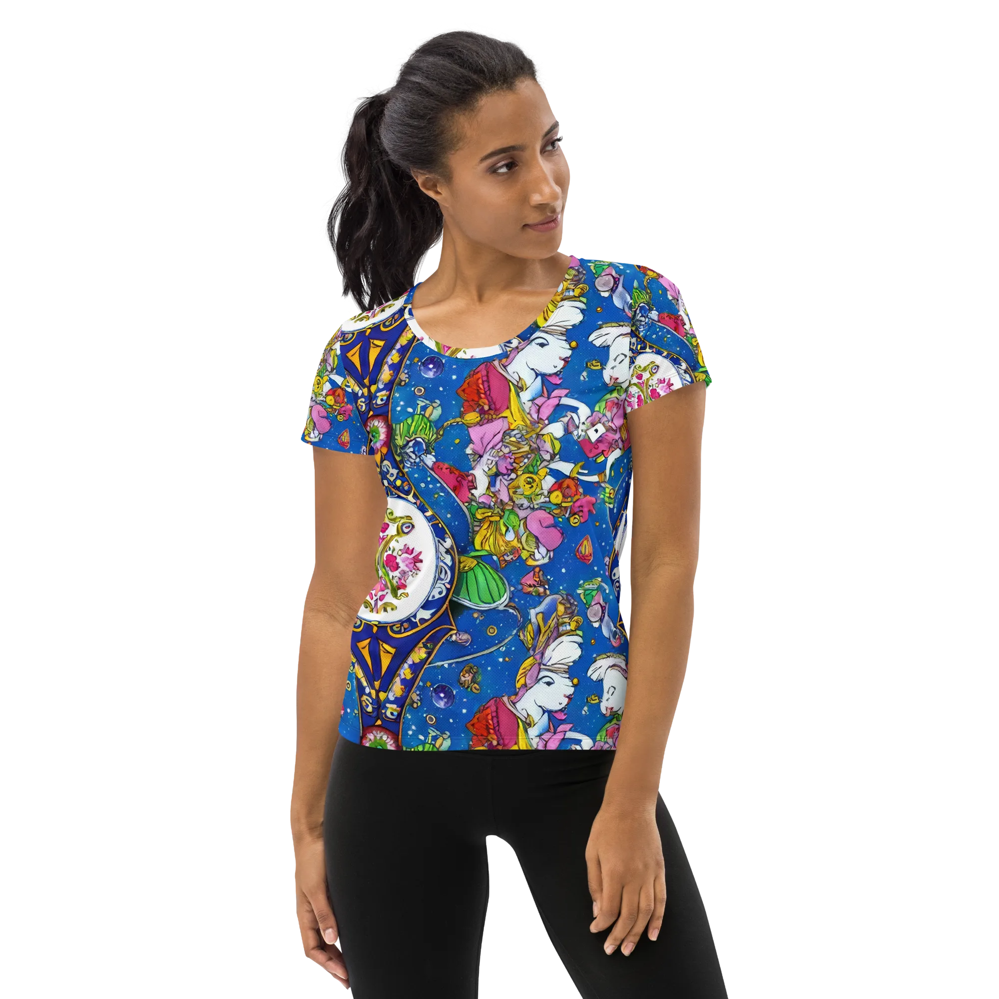 Galactic Masquerade on Women's Athletic T-Shirt — Front