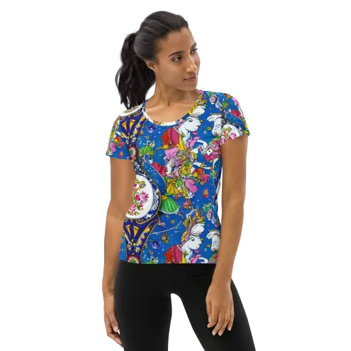 Galactic Masquerade on a Women's Athletic T-Shirt