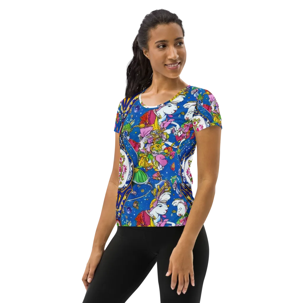 Galactic Masquerade on Women's Athletic T-Shirt — Left