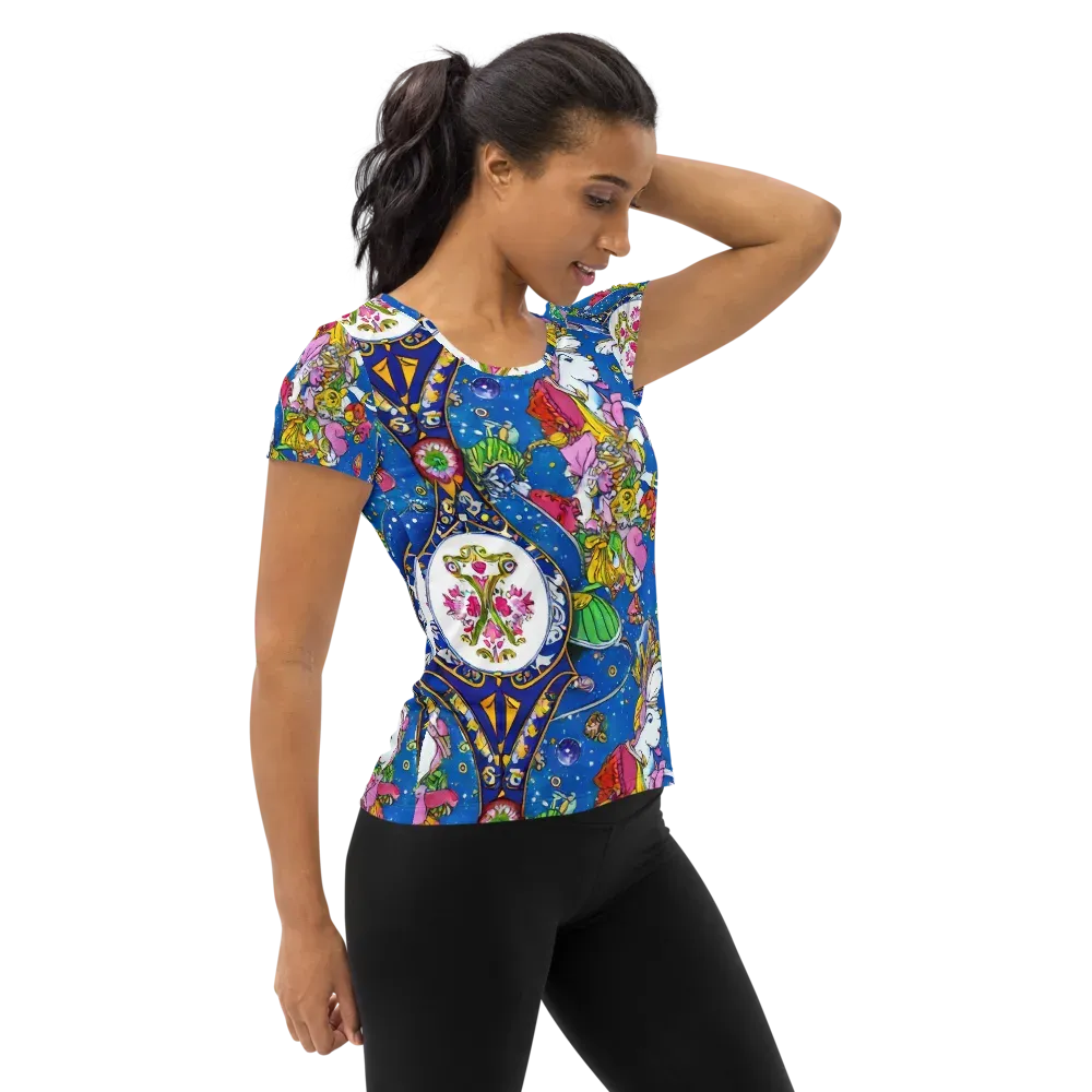 Galactic Masquerade on Women's Athletic T-Shirt — Right