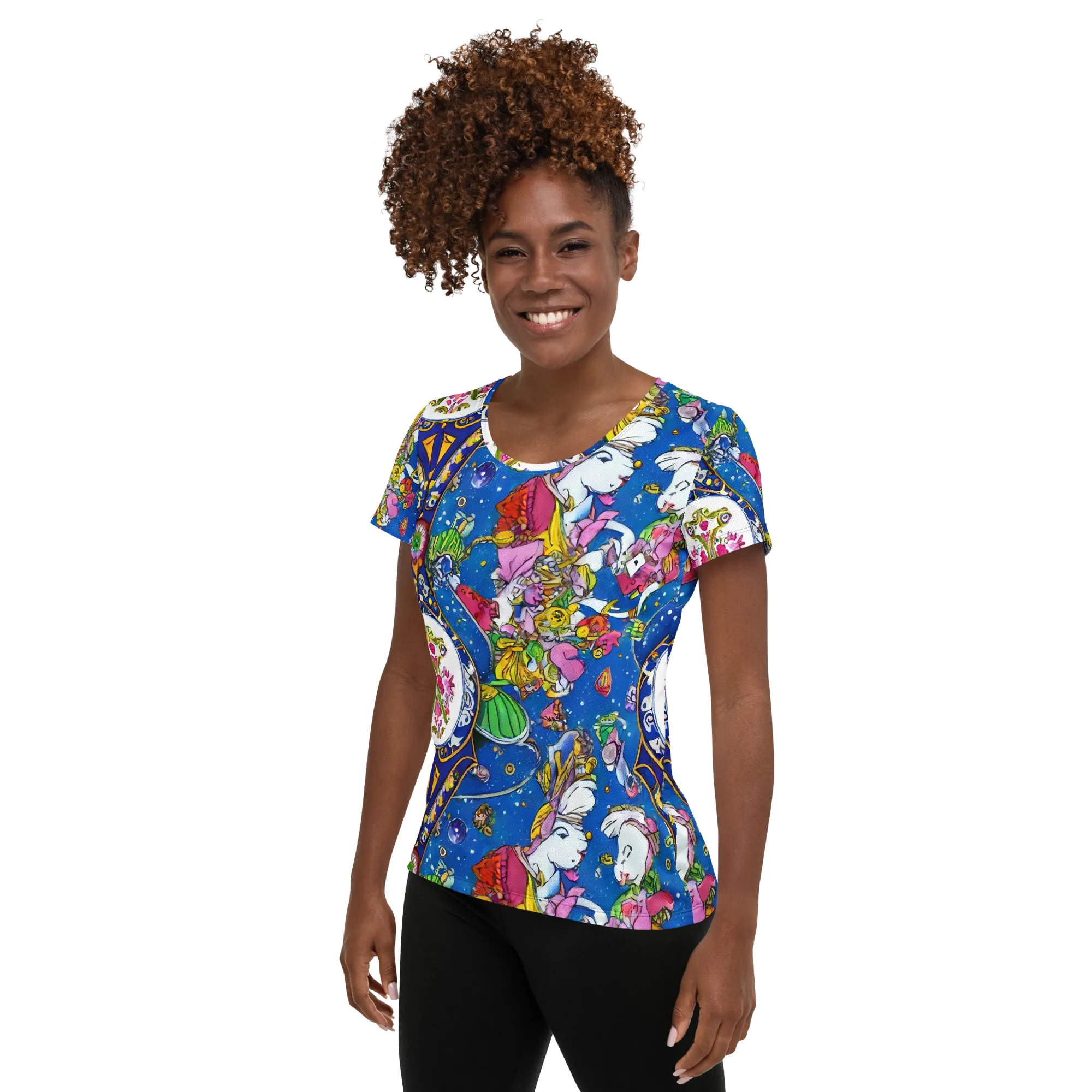 Galactic Masquerade on Women's Athletic T-Shirt — Left