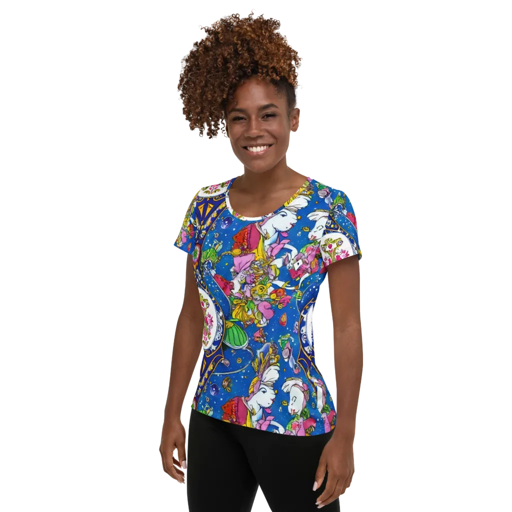Galactic Masquerade on Women's Athletic T-Shirt — Left
