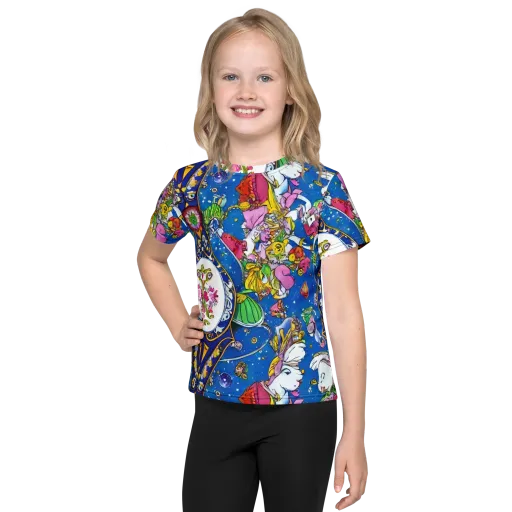 Galactic Masquerade on a Kids Crew Neck T-Shirt
