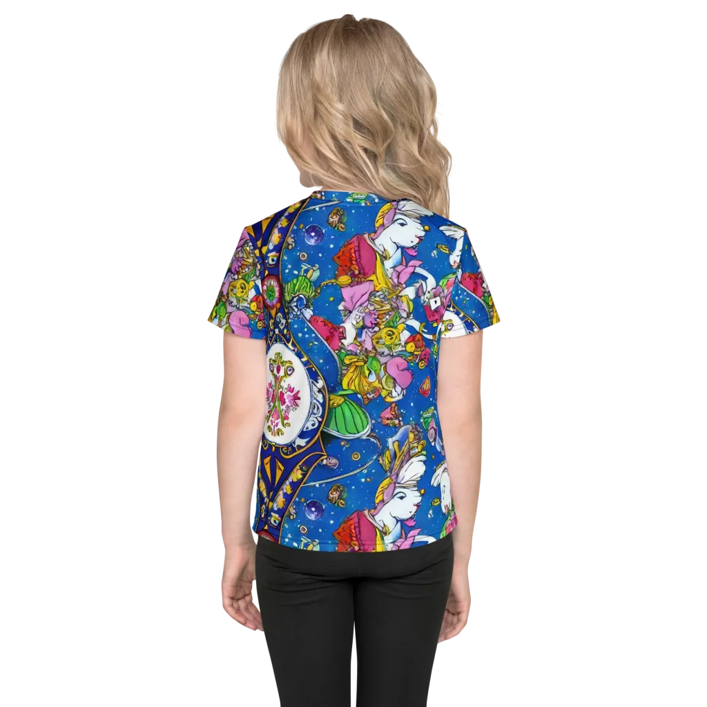 Galactic Masquerade on Kids Crew Neck T-Shirt — Back