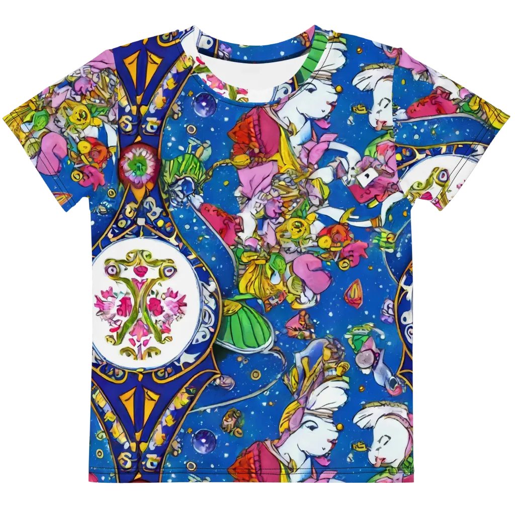 Galactic Masquerade on Kids Crew Neck T-Shirt — Front