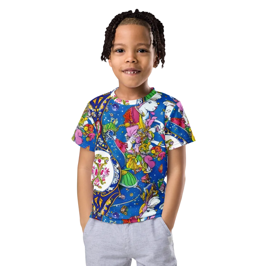 Galactic Masquerade on Kids Crew Neck T-Shirt — Front