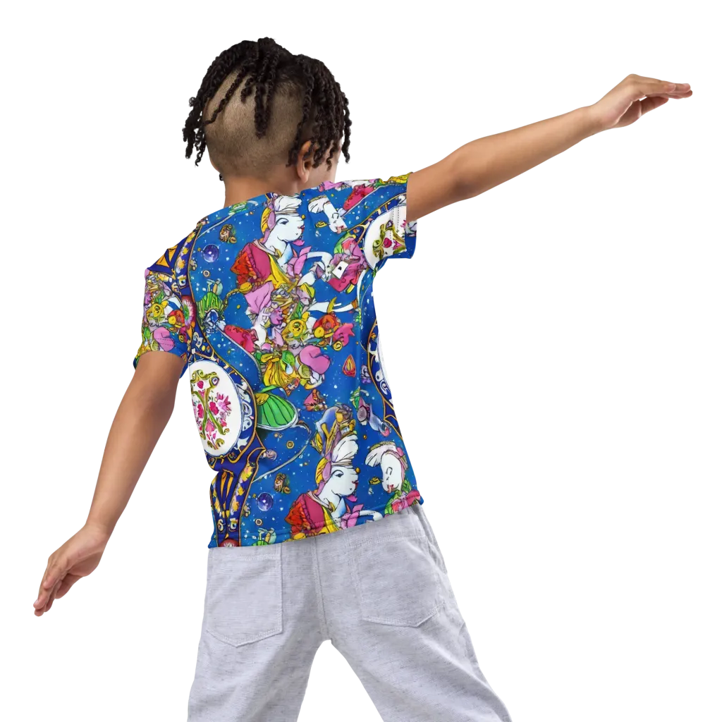 Galactic Masquerade on Kids Crew Neck T-Shirt — Back