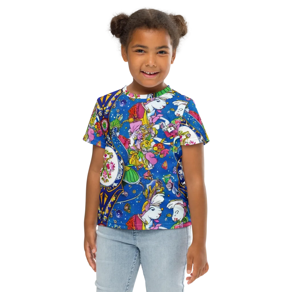 Galactic Masquerade on Kids Crew Neck T-Shirt — Front