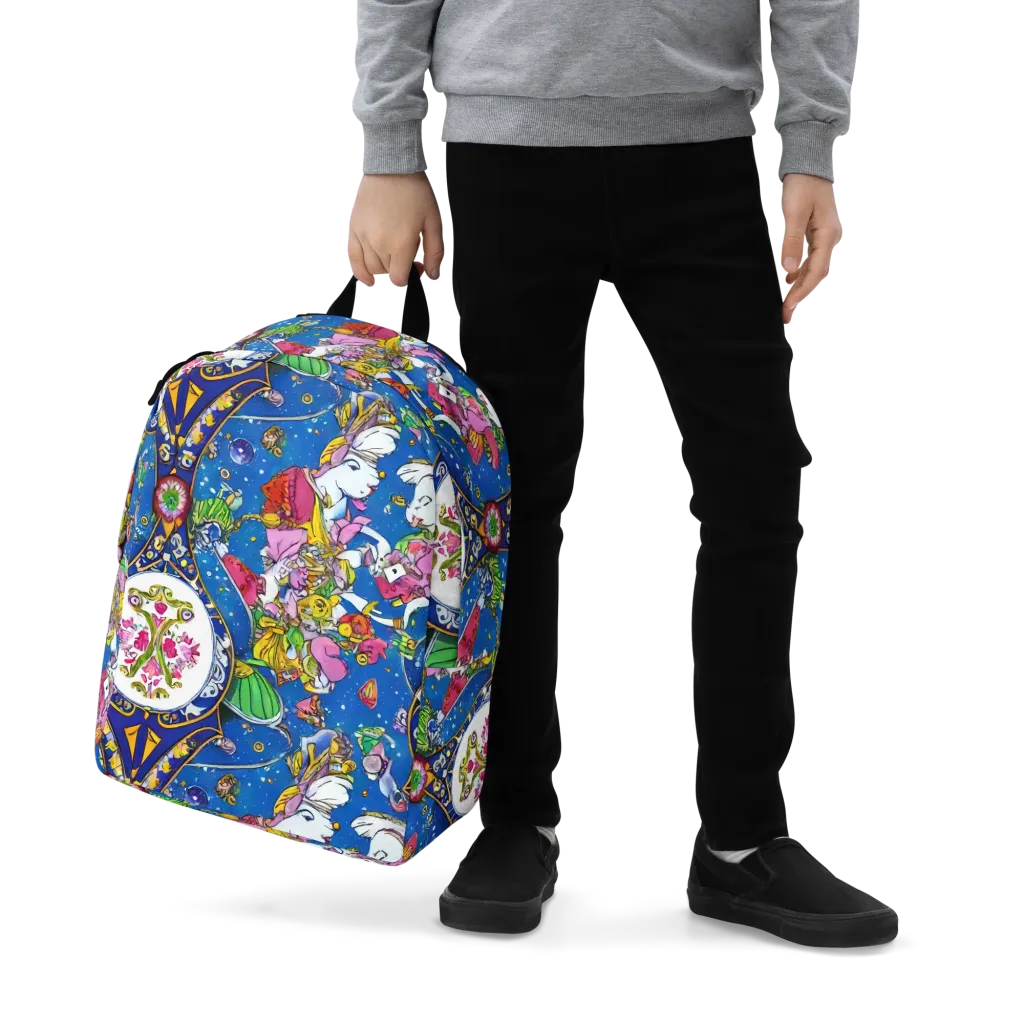 Galactic Masquerade on Minimalist Backpack — Zoomed-in