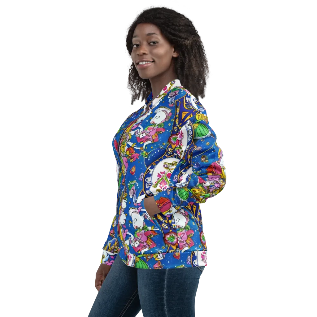 Galactic Masquerade on Bomber Jacket — Left