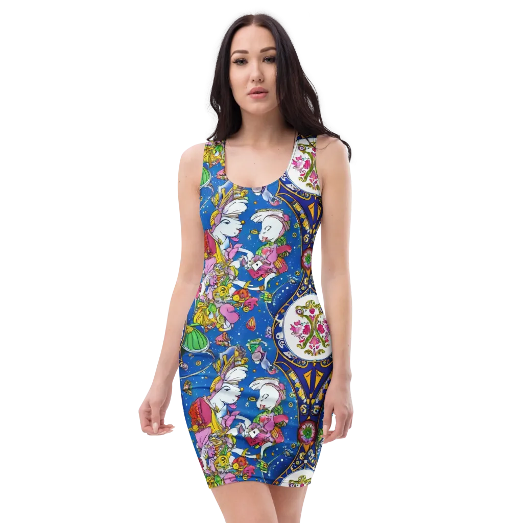 Galactic Masquerade on Bodycon Dress — Front