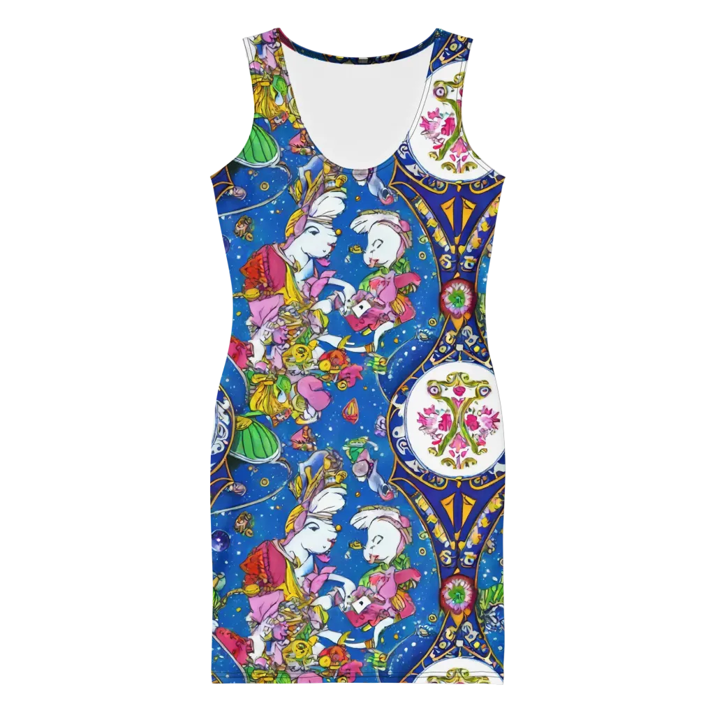 Galactic Masquerade on Bodycon Dress — Front