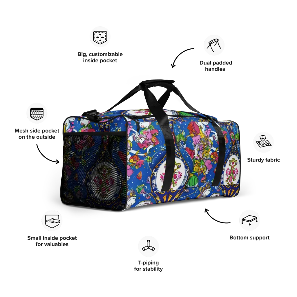 Galactic Masquerade on Duffle Bag — Right Front