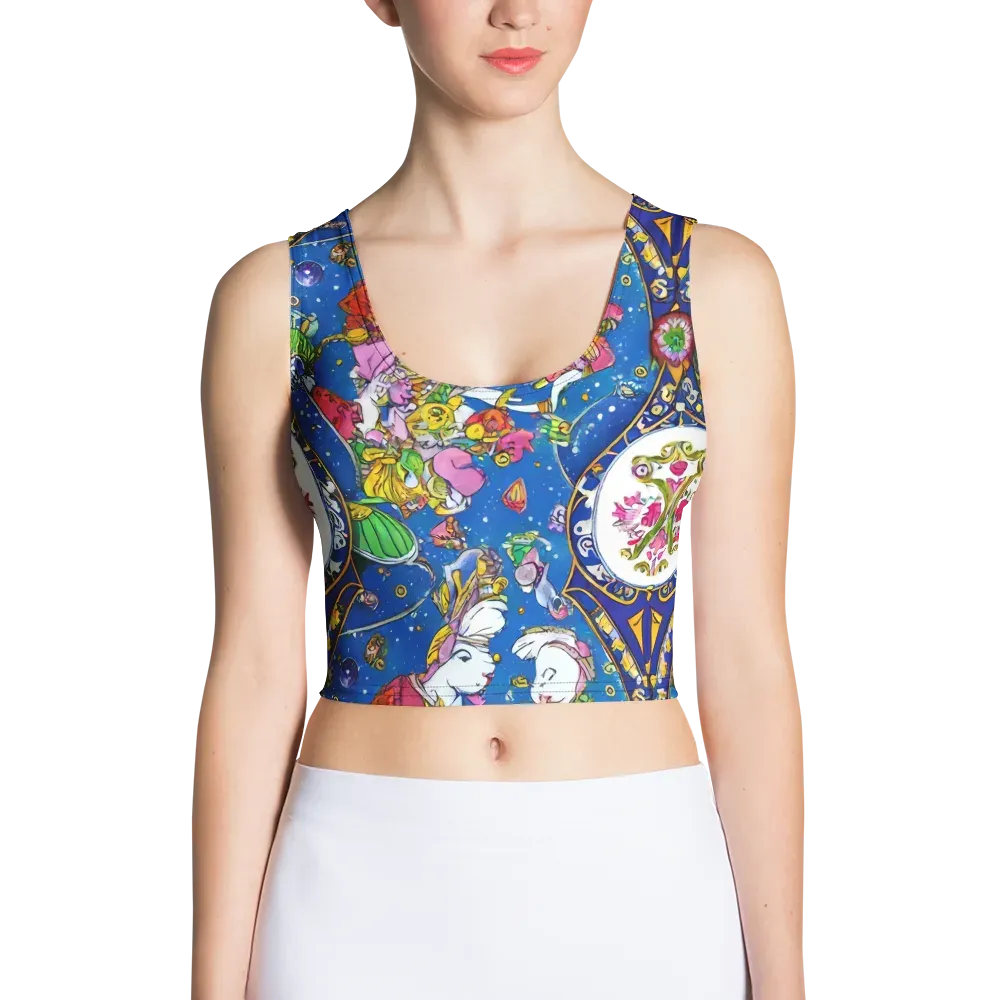 Galactic Masquerade on Crop Top — Front