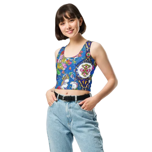 Galactic Masquerade on a Crop Top