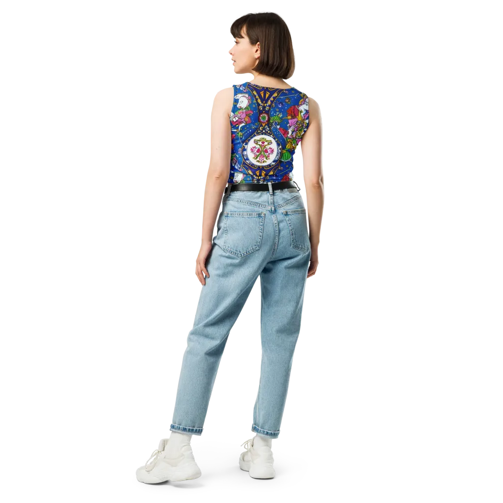 Galactic Masquerade on Crop Top — Back