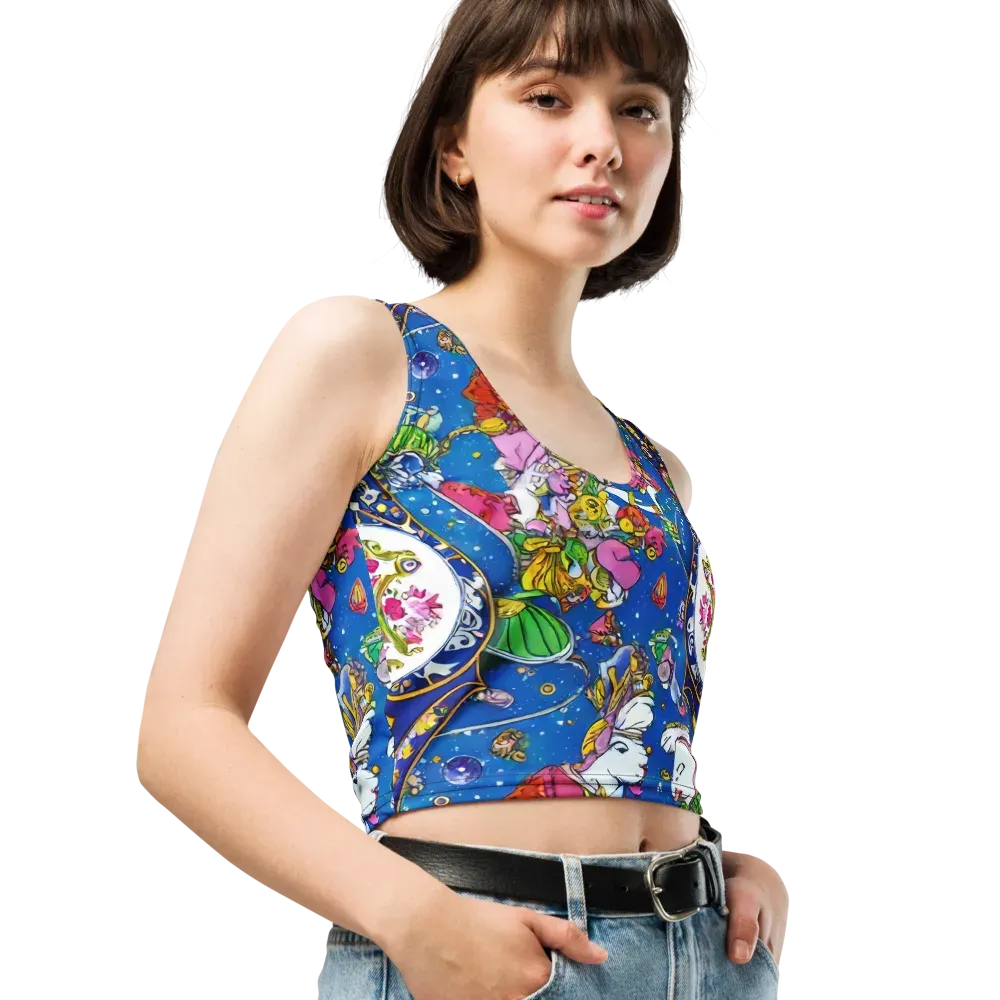 Galactic Masquerade on Crop Top — Right Front