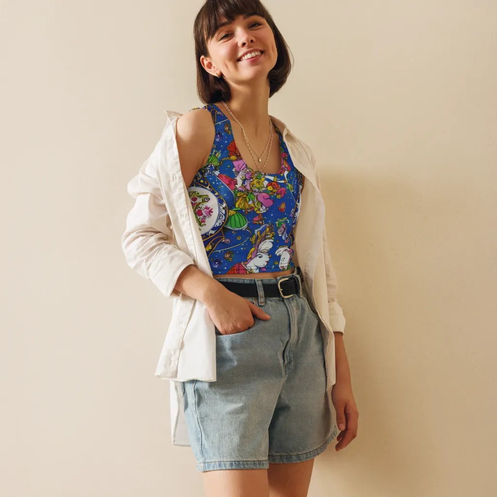 Galactic Masquerade on Crop Top — Front