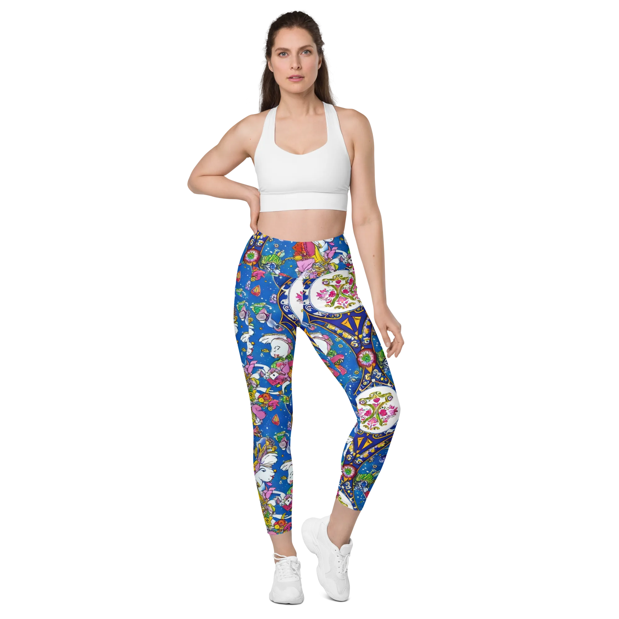 Galactic Masquerade on Leggings with Pockets — Front