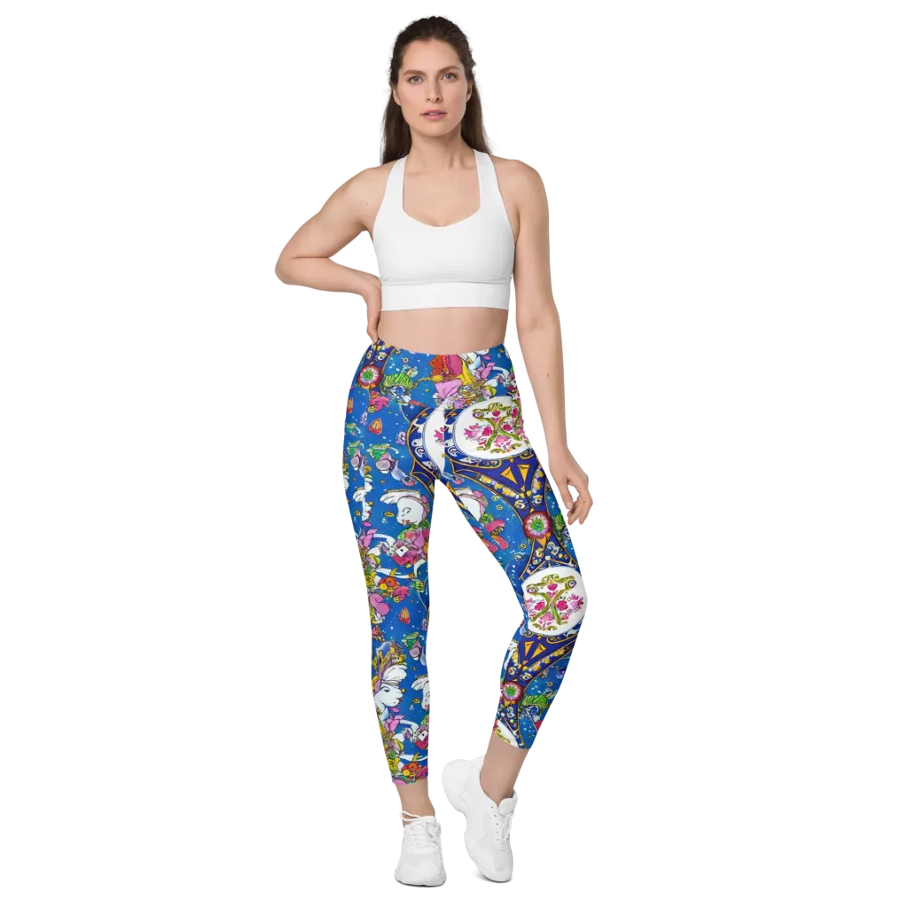 Galactic Masquerade on Leggings with Pockets — Front