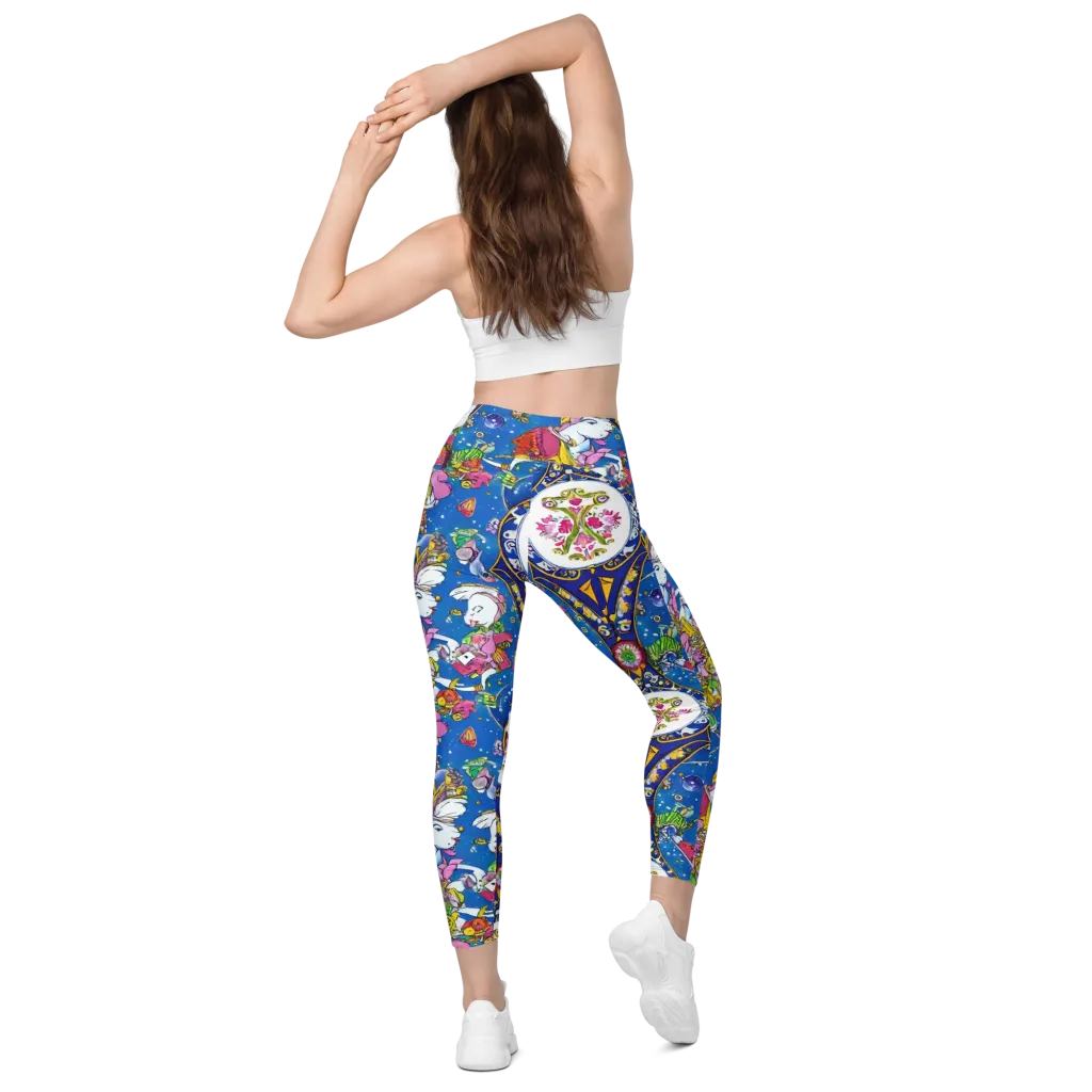 Galactic Masquerade on Leggings with Pockets — Back