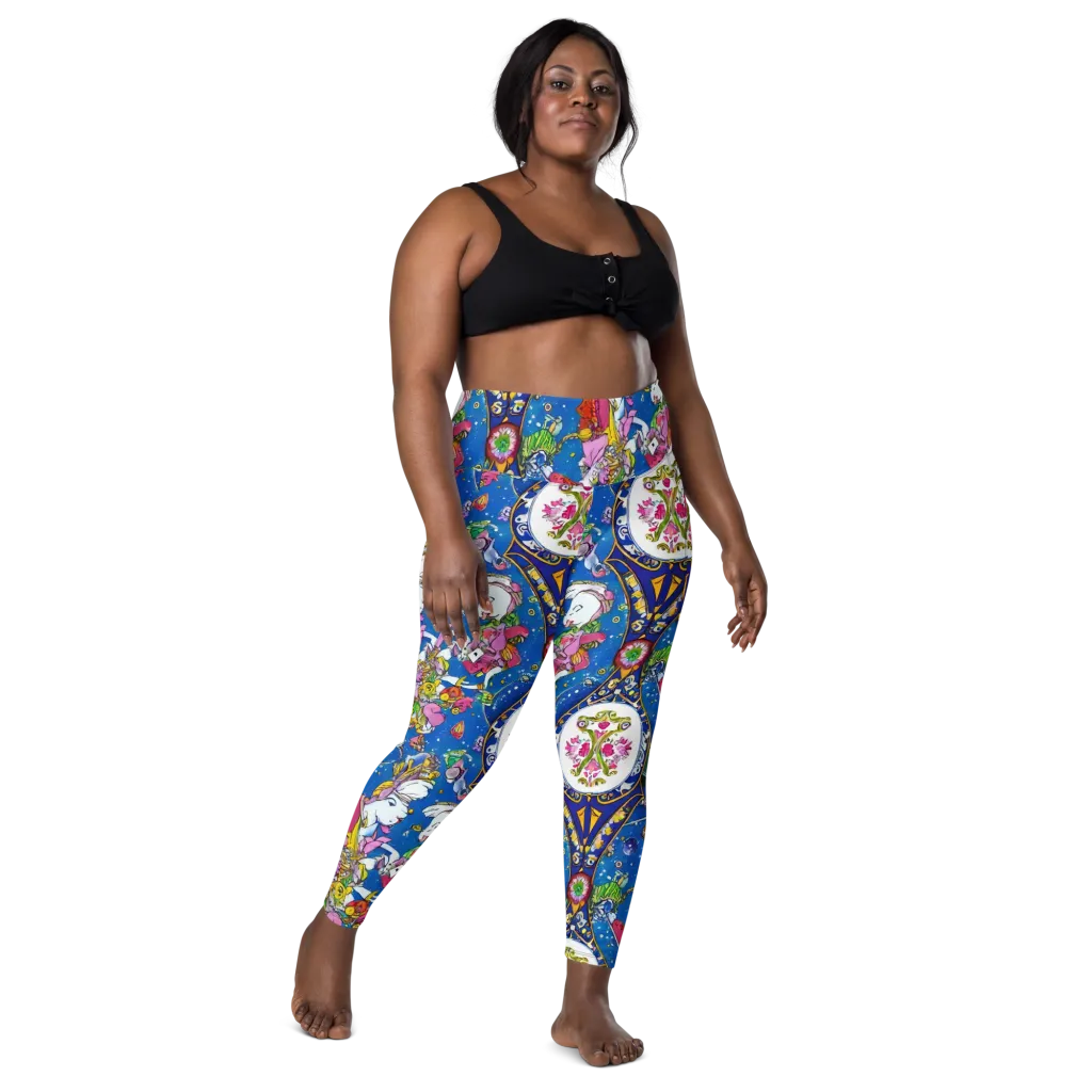 Galactic Masquerade on Leggings with Pockets — Front