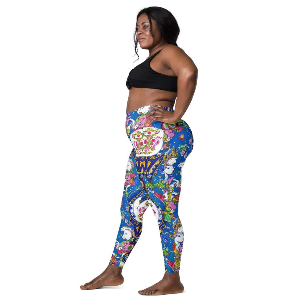 Galactic Masquerade on Leggings with Pockets — Left
