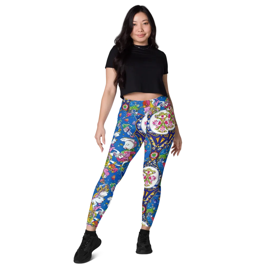 Galactic Masquerade on Leggings with Pockets — Front