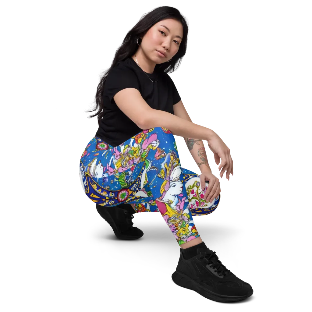 Galactic Masquerade on Leggings with Pockets — Right Front