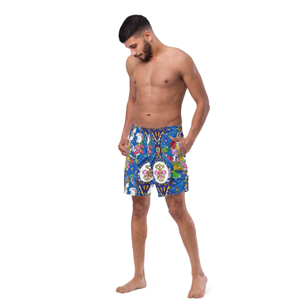 Galactic Masquerade on Swim Trunks — Left Front