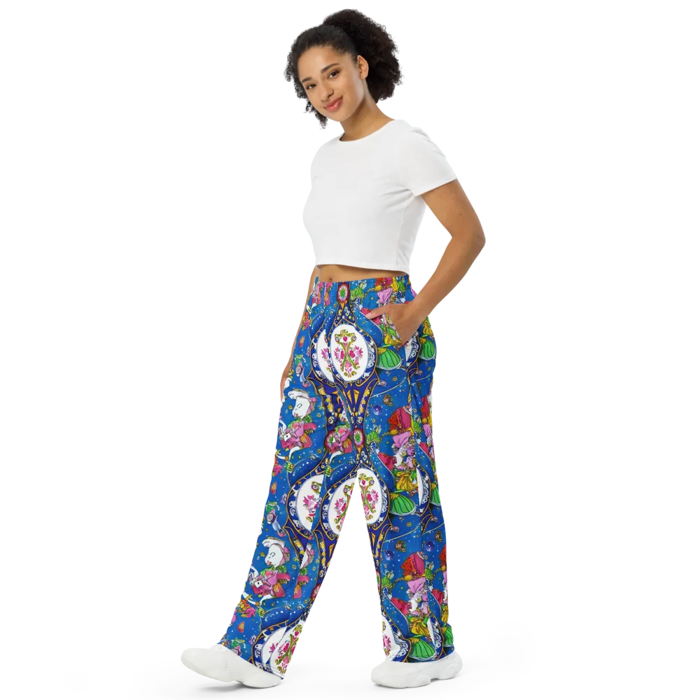 Galactic Masquerade on Wide-Leg Pants — Left Front