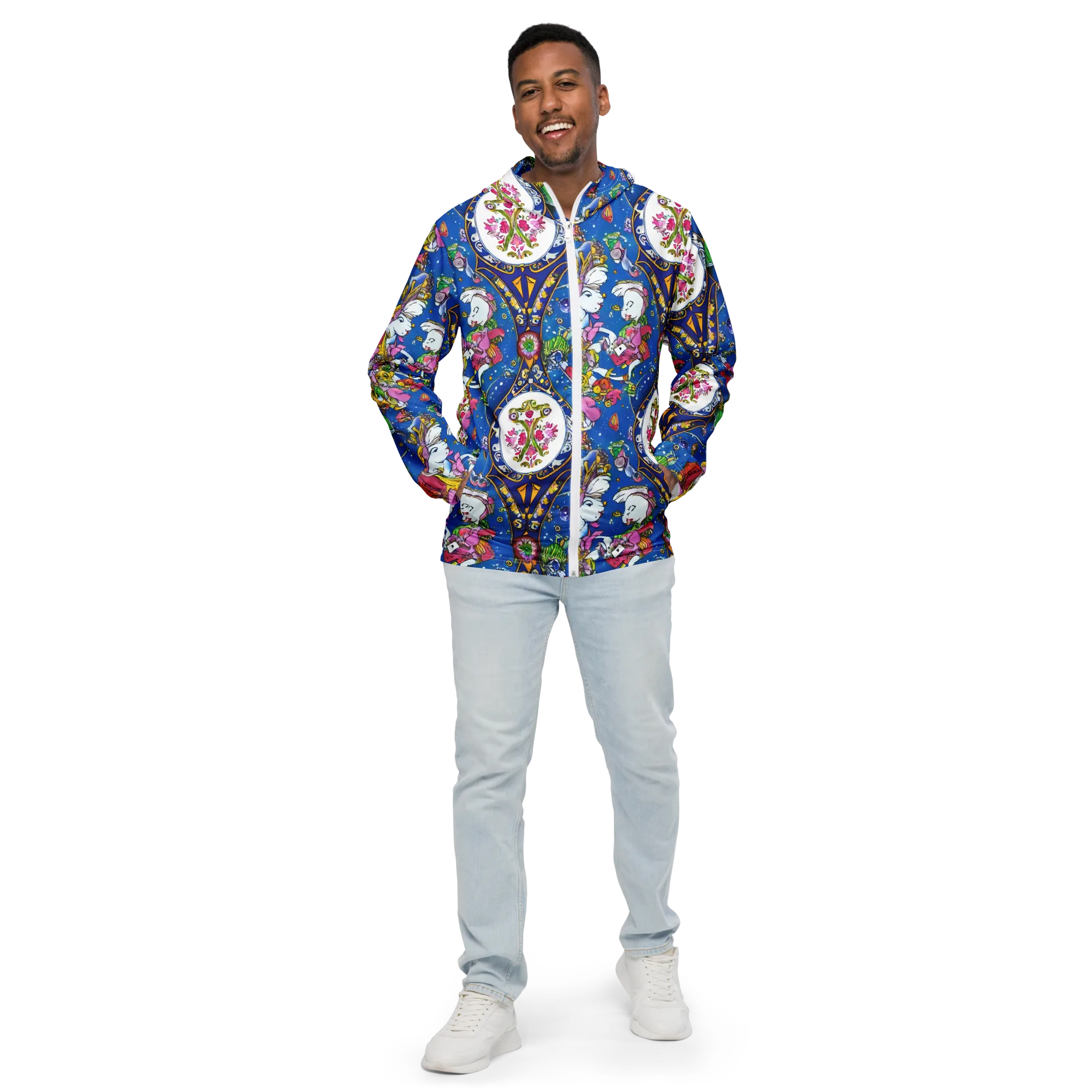 Galactic Masquerade on Men's Windbreaker — Front