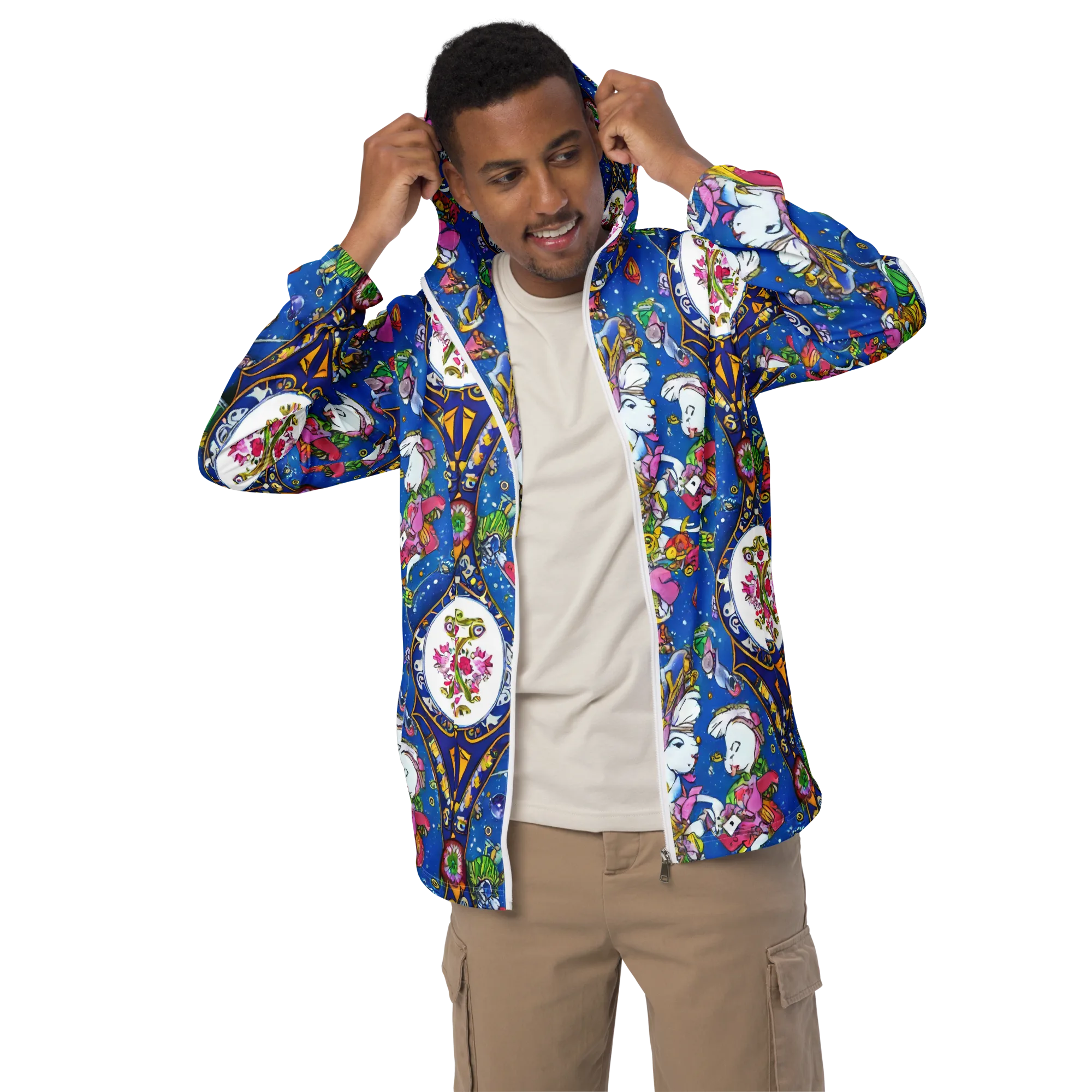 Galactic Masquerade on Men's Windbreaker — Front