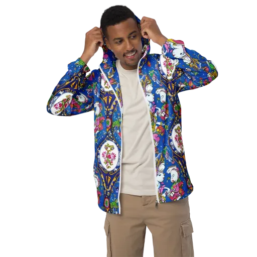 Galactic Masquerade on a Men's Windbreaker