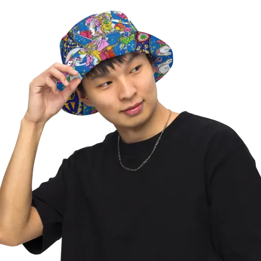 Galactic Masquerade on a Reversible Bucket Hat