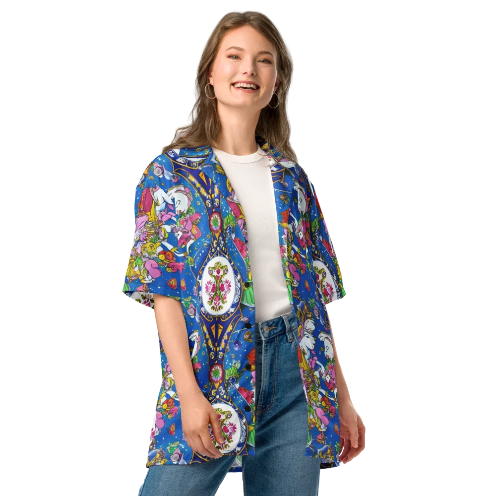 Galactic Masquerade on Button Shirt — Front