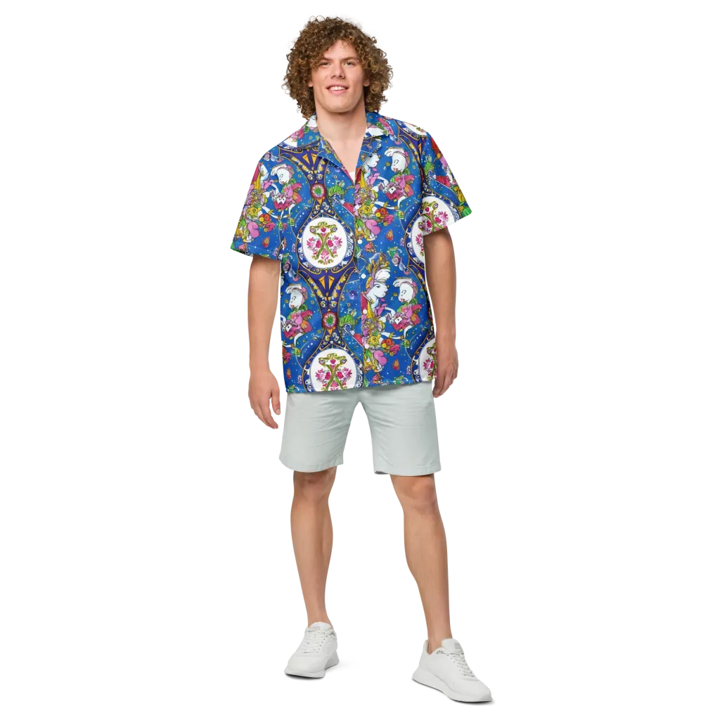 Galactic Masquerade on Button Shirt — Front