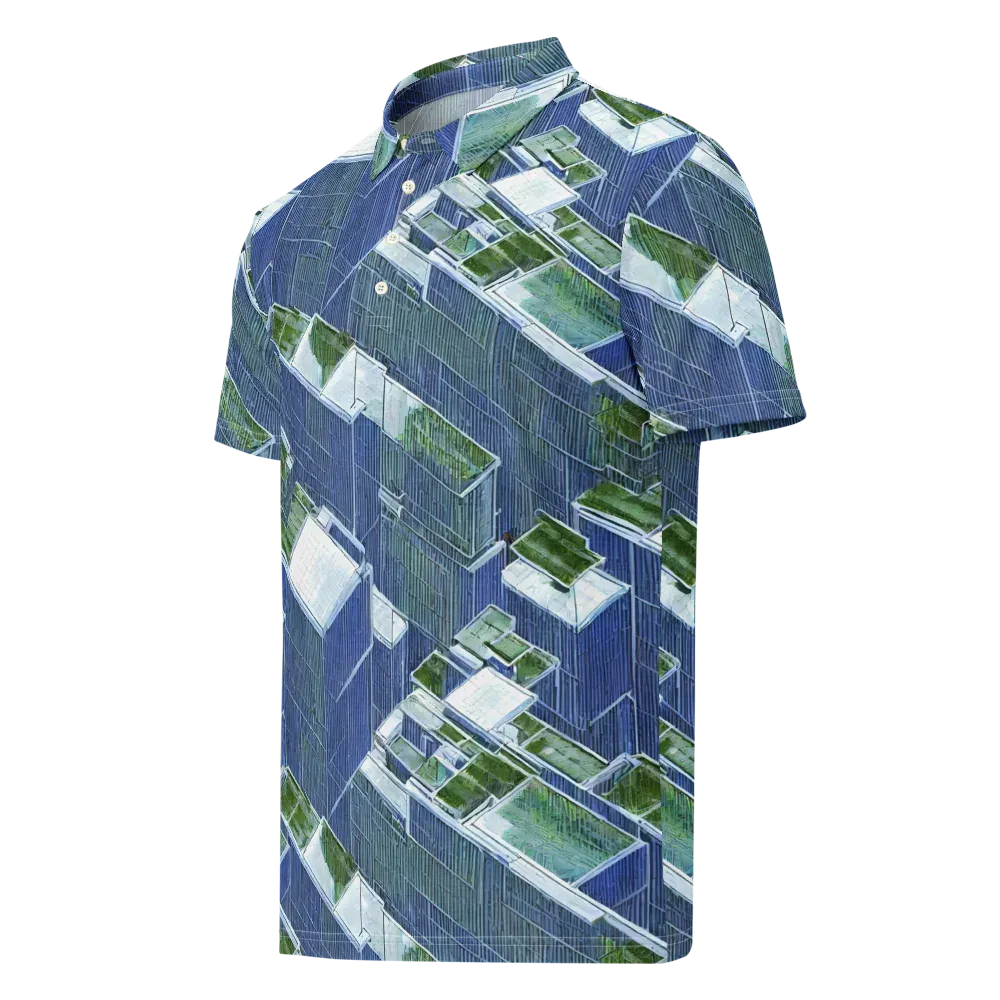 Urban Eden on Men's Slim Fit Polo Shirt — Left Front
