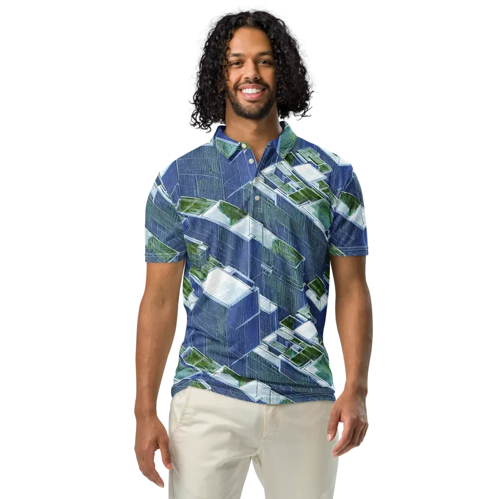 Urban Eden on Men's Slim Fit Polo Shirt — Front