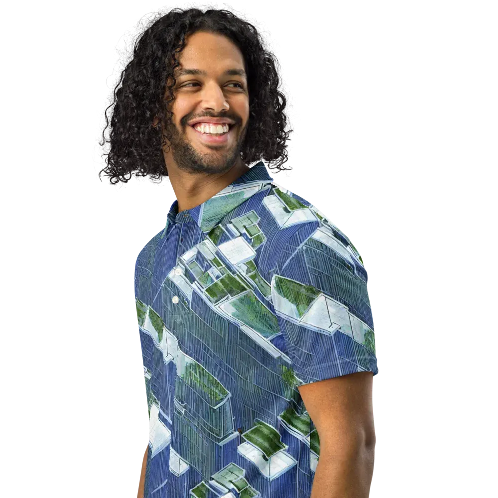 Urban Eden on Men's Slim Fit Polo Shirt — Left Front