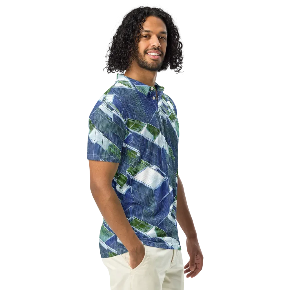 Urban Eden on Men's Slim Fit Polo Shirt — Right Front