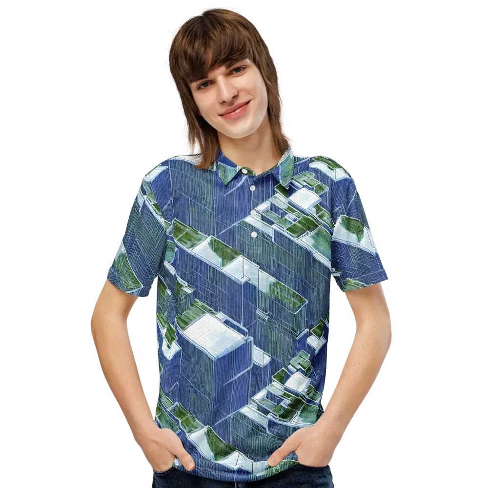 Urban Eden on Men's Slim Fit Polo Shirt — Front