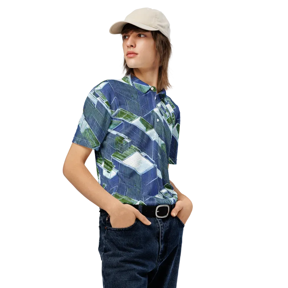 Urban Eden on Men's Slim Fit Polo Shirt — Right Front