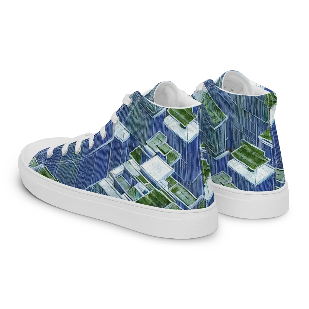 Urban Eden on Men's High Top Canvas Shoes — Left Back
