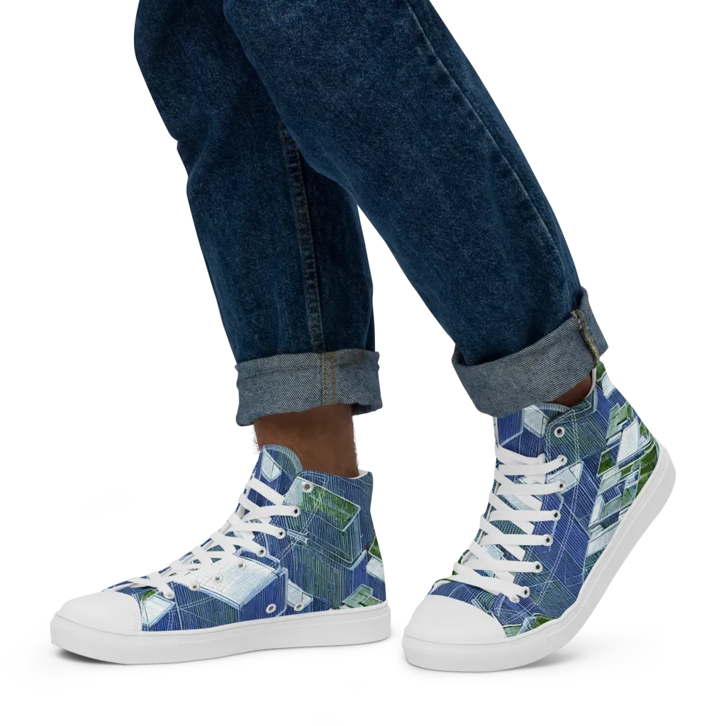 Urban Eden on Men's High Top Canvas Shoes — Left