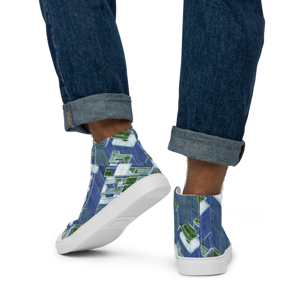 Urban Eden on Men's High Top Canvas Shoes — Back