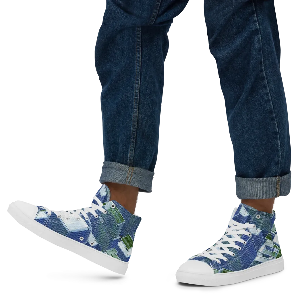 Urban Eden on Men's High Top Canvas Shoes — Left